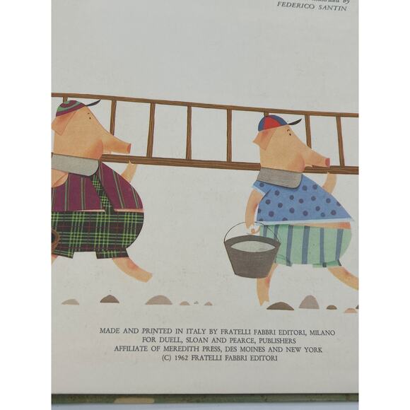 The Three Little Pigs Book A Splendor Book By Federico Santin Printed in Italy - Picture 6 of 10